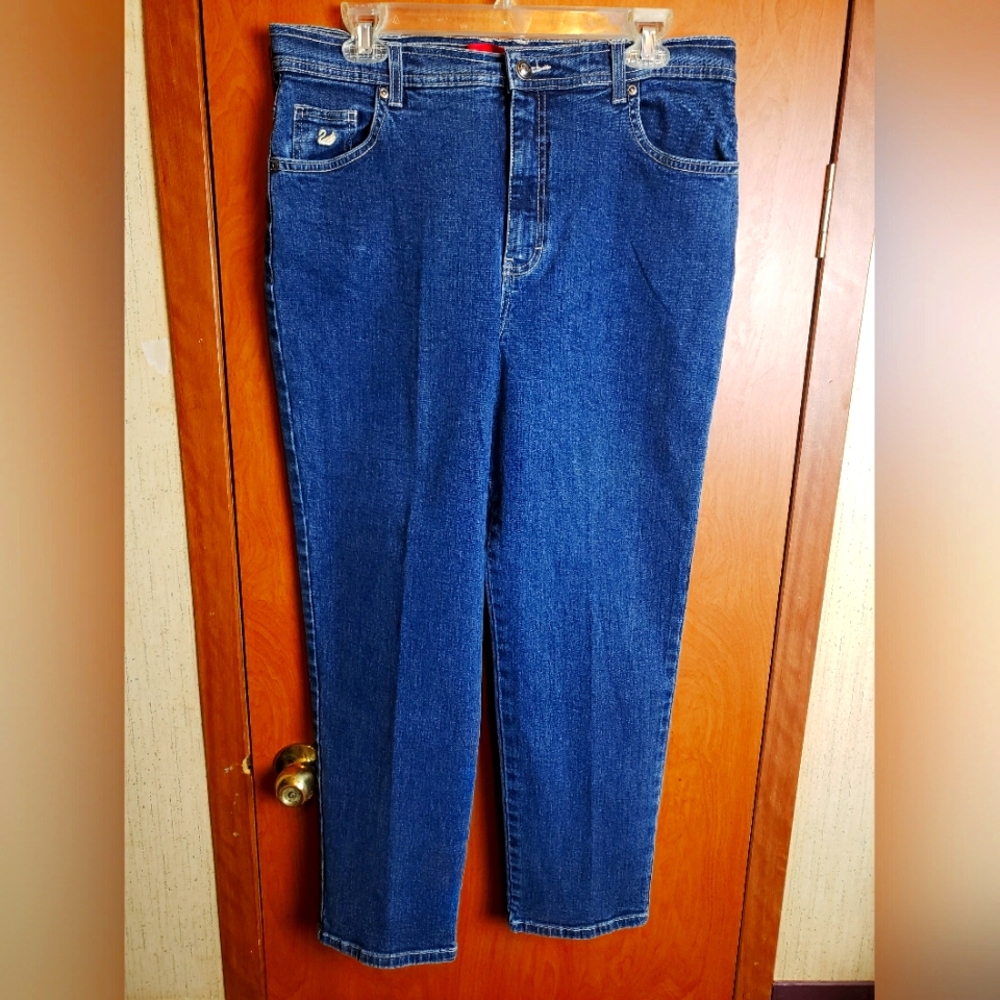 Vintage Gloria Vanderbilt Blue Jeans Size 16 Petite Short